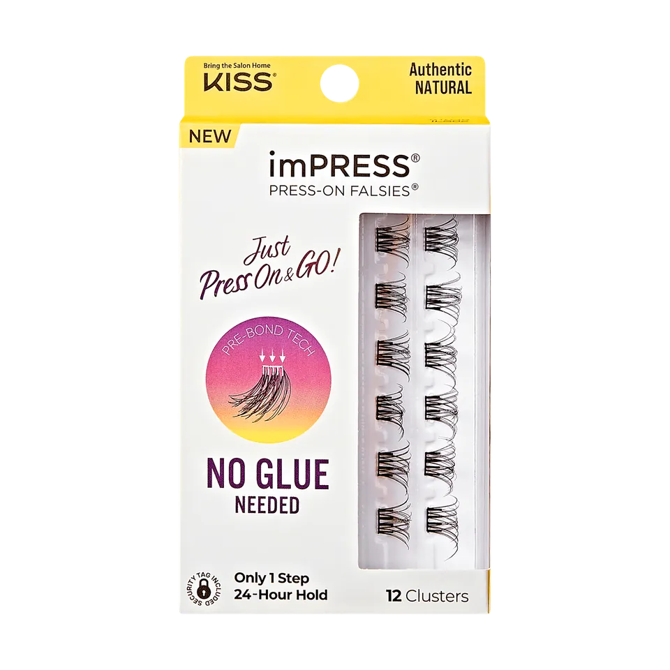 impress-authentic-pre-glued-false-eyelashes-minipack-12-lash-clusters-12mm-14mm image 1