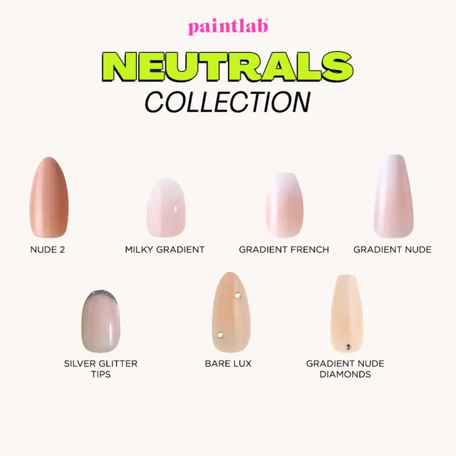 paintlab-neutrals-nails-collection-almond-press-on-nails-versatile-muted-tones image 1