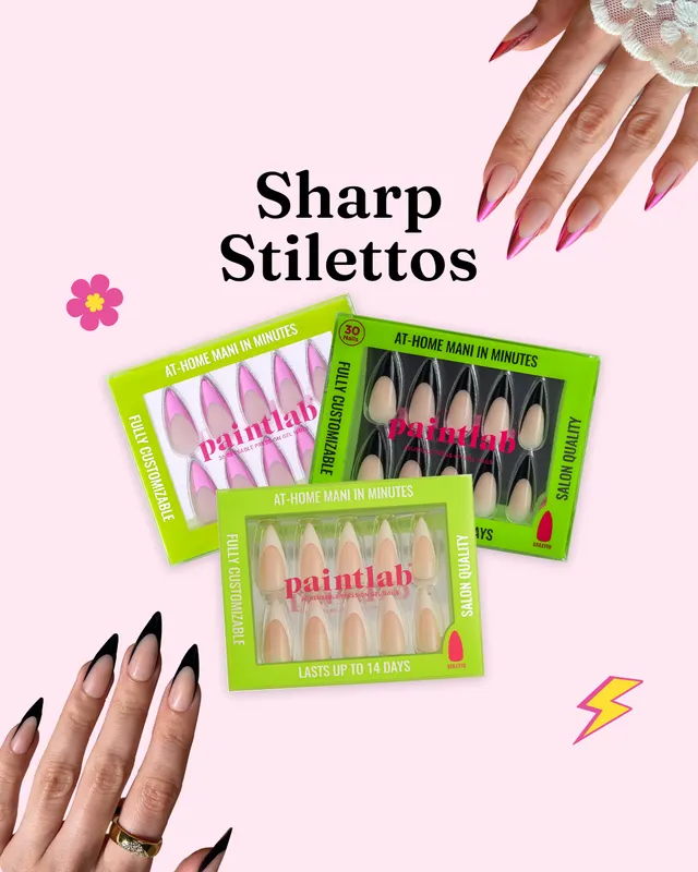 paintlab-sharp-stilettos-press-on-nails-with-free-bundle image 1