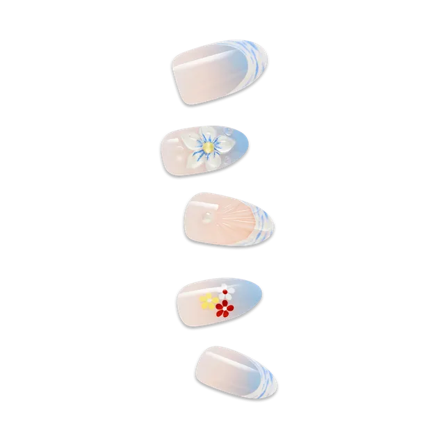 impress-design-no-glue-fake-press-on-nails-amerie-french-design-multicolor-mediu image 1