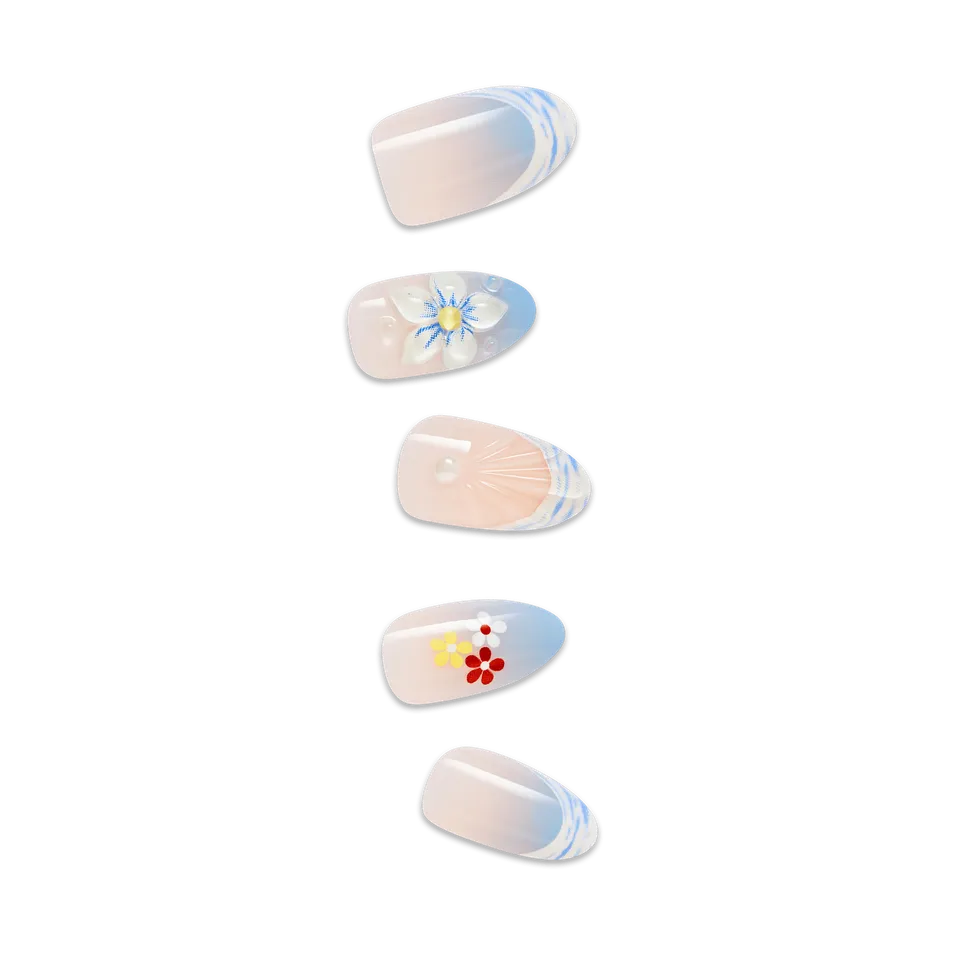 impress-design-no-glue-fake-press-on-nails-amerie-french-design-multicolor-mediu image 1