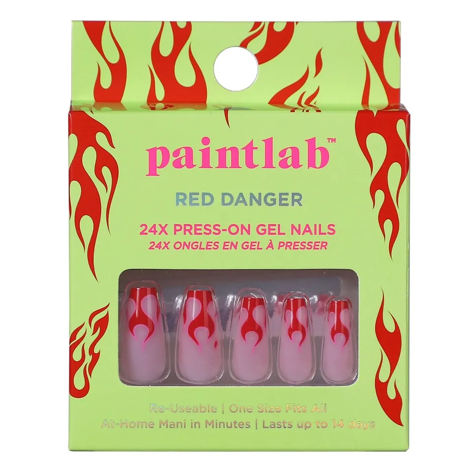 paintlab-red-danger-coffin-press-on-nails-long-vivid-red-statement-nails image 1