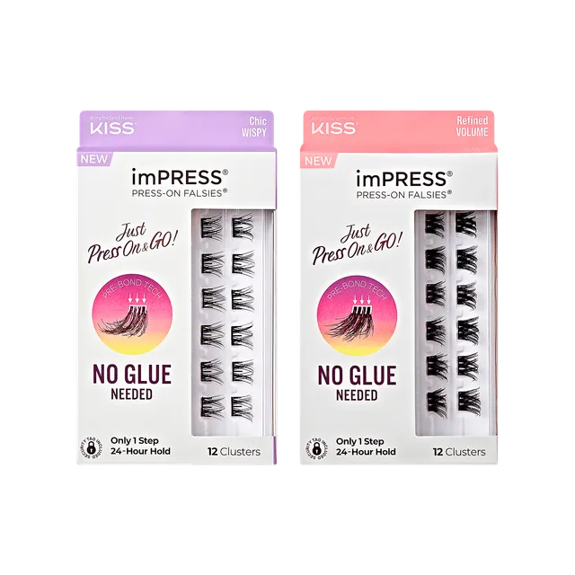 impress-press-on-falsies-bundle-day-to-night-lash-duo-24-clusters-no-glue image 1
