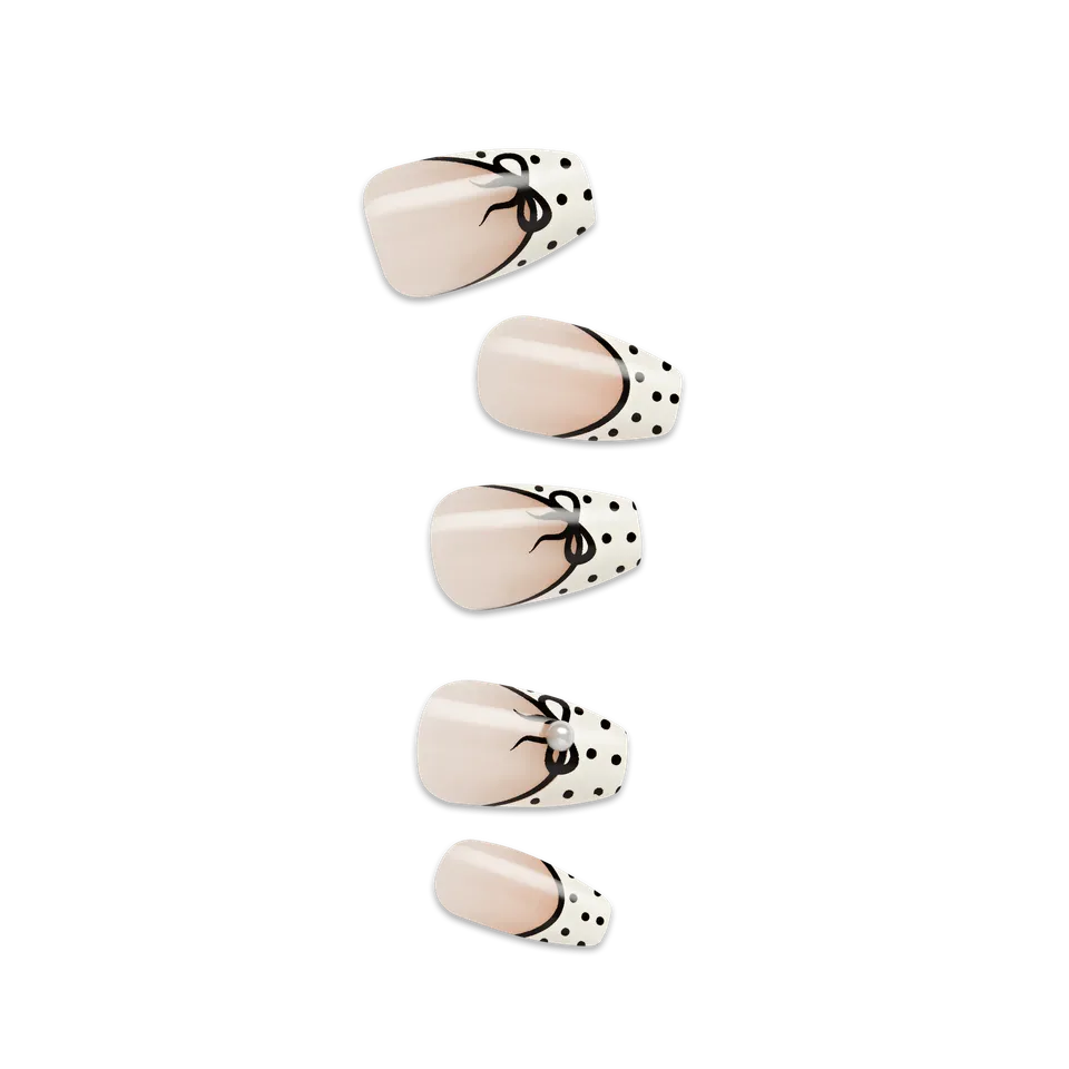 impress-design-no-glue-fake-press-on-nails-leafy-black-white-french-coffin-mediu image 1