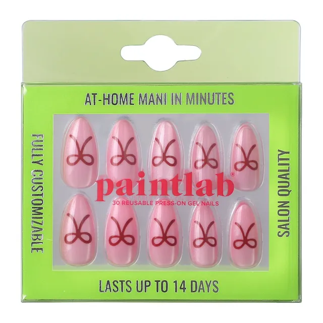 paintlab-coquette-bow-almond-press-on-nails-adorable-bow-accents-feminine-almond image 1