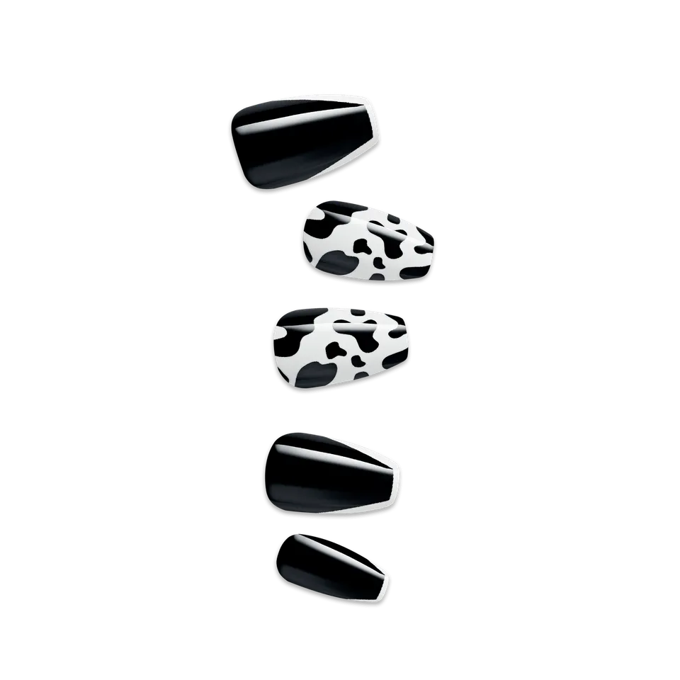 impress-design-no-glue-press-on-nails-like-a-star-black-medium-coffin-30-nails image 1