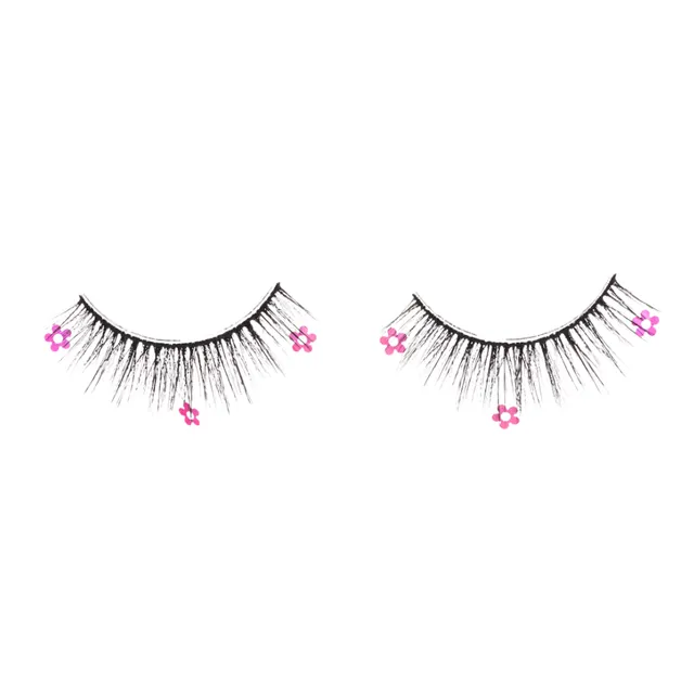 paintlab-pink-floral-lashes-eyelash-extensions-garden-inspired-decorated-lashes image 1