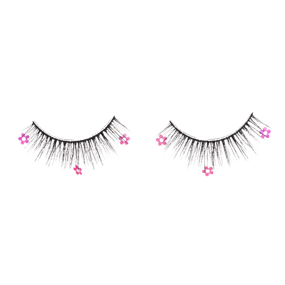 paintlab-pink-floral-lashes-eyelash-extensions-garden-inspired-decorated-lashes image 1