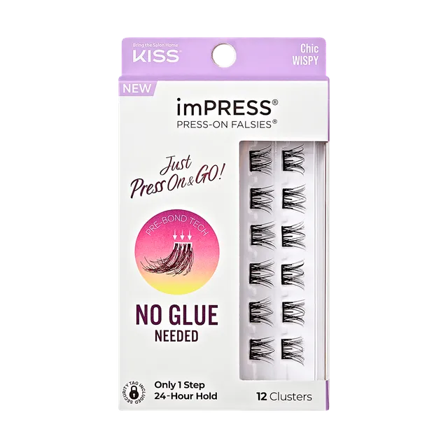 impress-falsies-pre-glued-false-eyelashes-minipack-chic-12-lash-clusters-12-14mm image 1