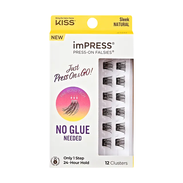 impress-falsies-pre-glued-false-eyelashes-minipack-sleek-natural-volume-clusters image 1