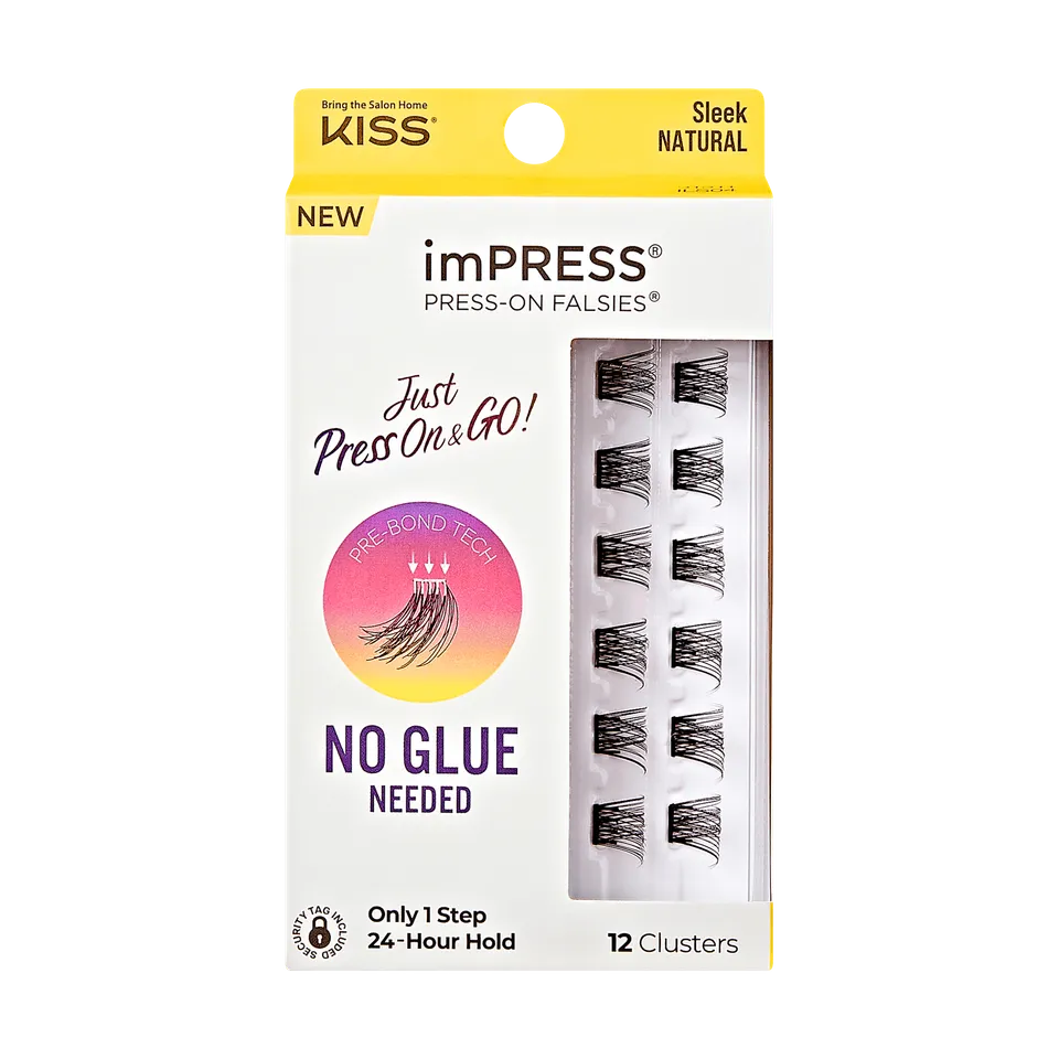 impress-falsies-pre-glued-false-eyelashes-minipack-sleek-natural-volume-clusters image 1