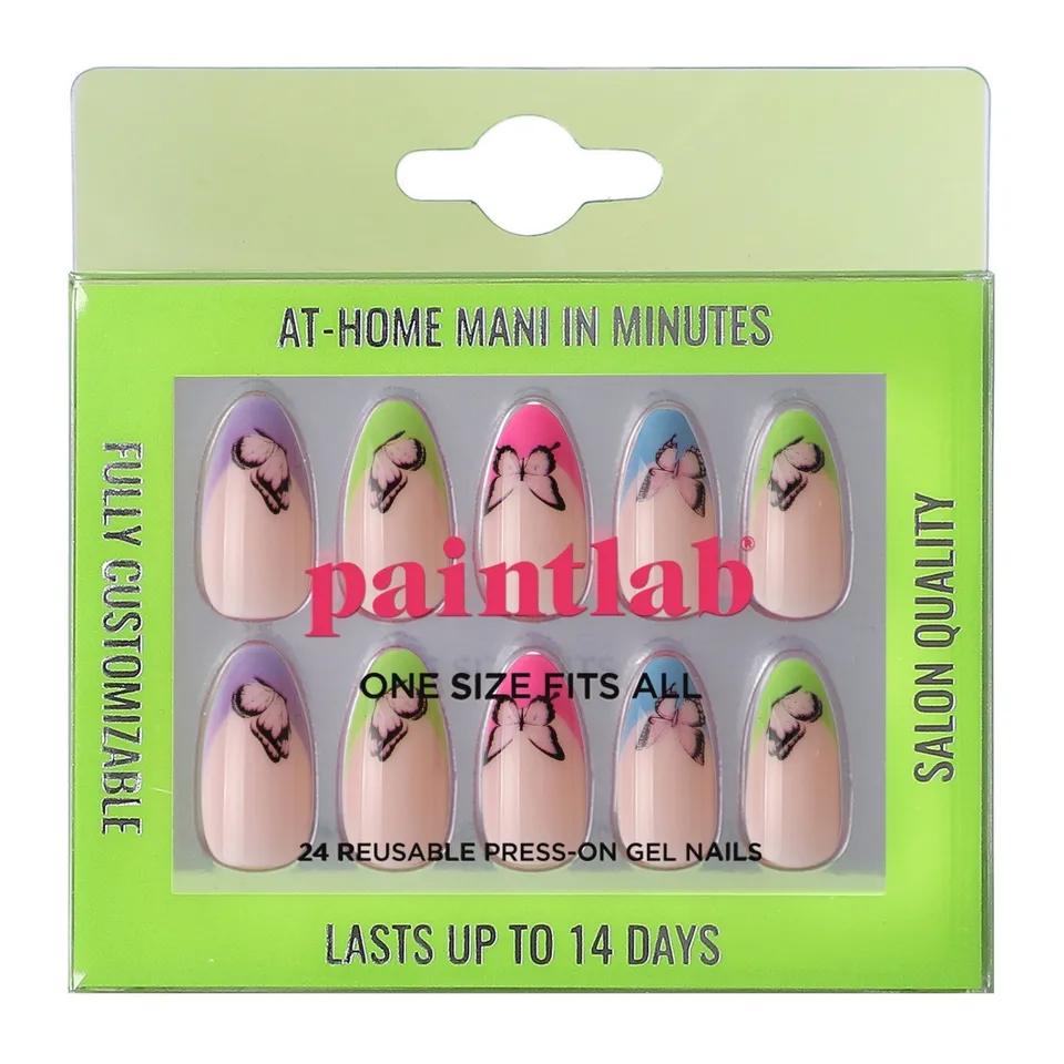 paintlab-flutter-almond-press-on-nails-butterfly-french-tips image 1
