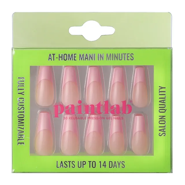 paintlab-blush-pink-coffin-sleek-press-on-nails image 1