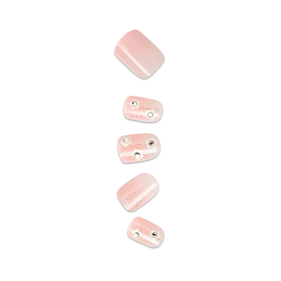impress-design-no-glue-fake-press-on-nails-the-beginning-3d-jewel-design-pink-sh image 1
