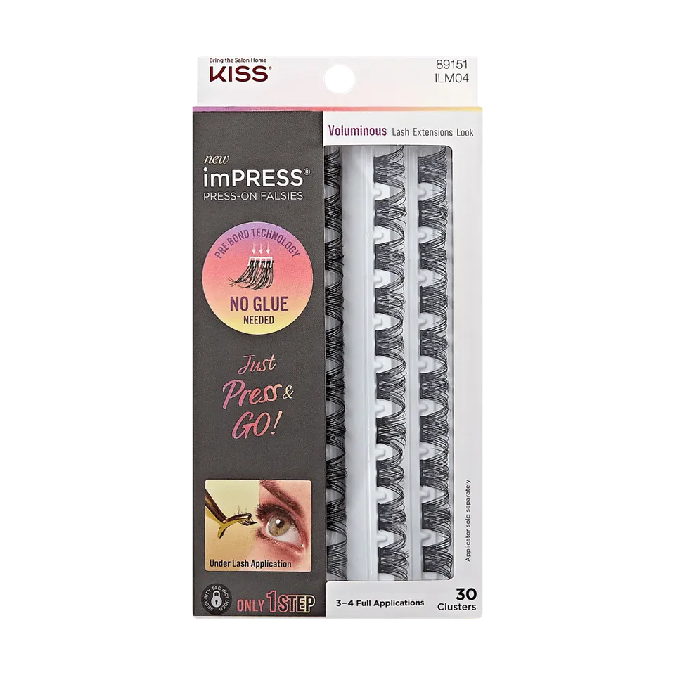 impress-falsies-pre-glued-false-eyelashes-refills-voluminous-30-lash-clusters-10 image 1