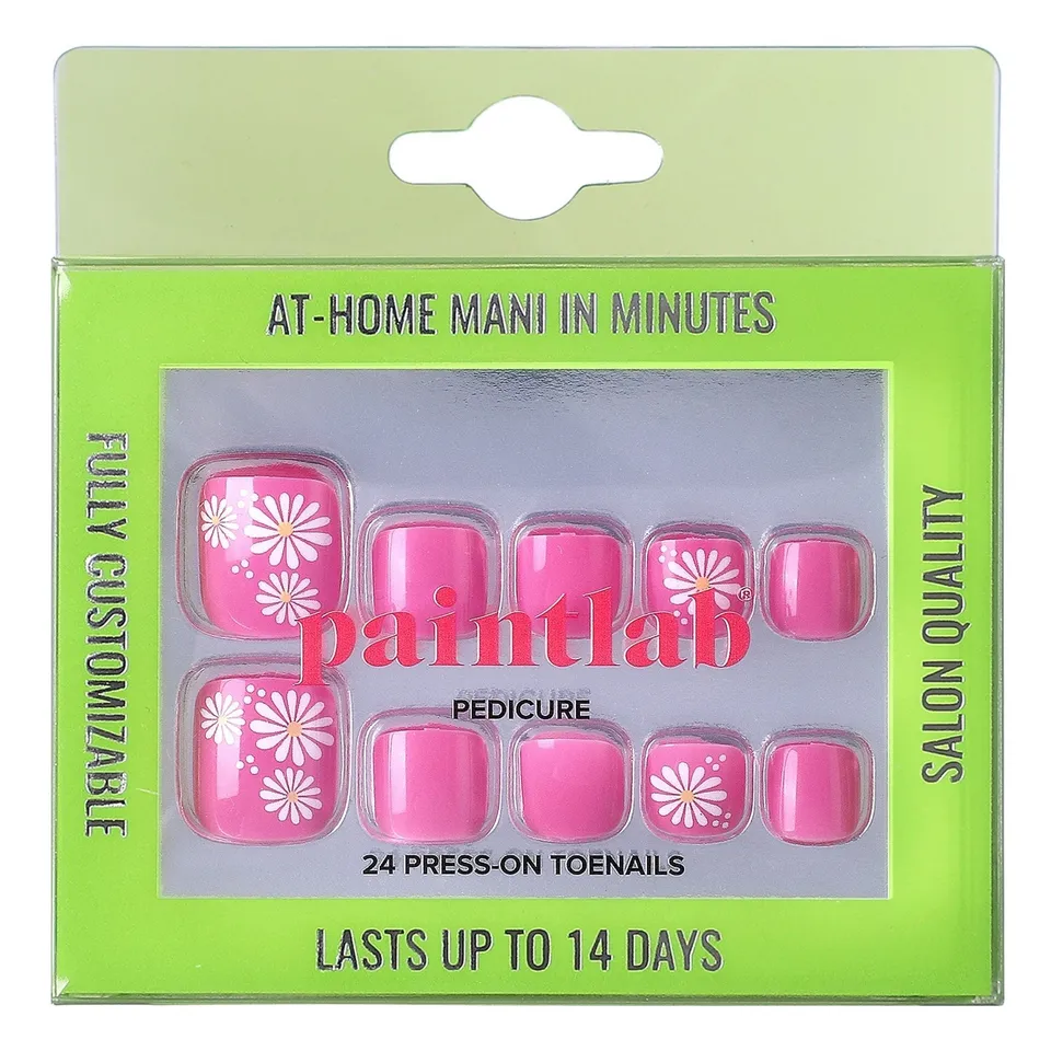 paintlab-pinkie-tootsie-squoval-press-on-toe-nails-adorable-pink-for-toes image 1
