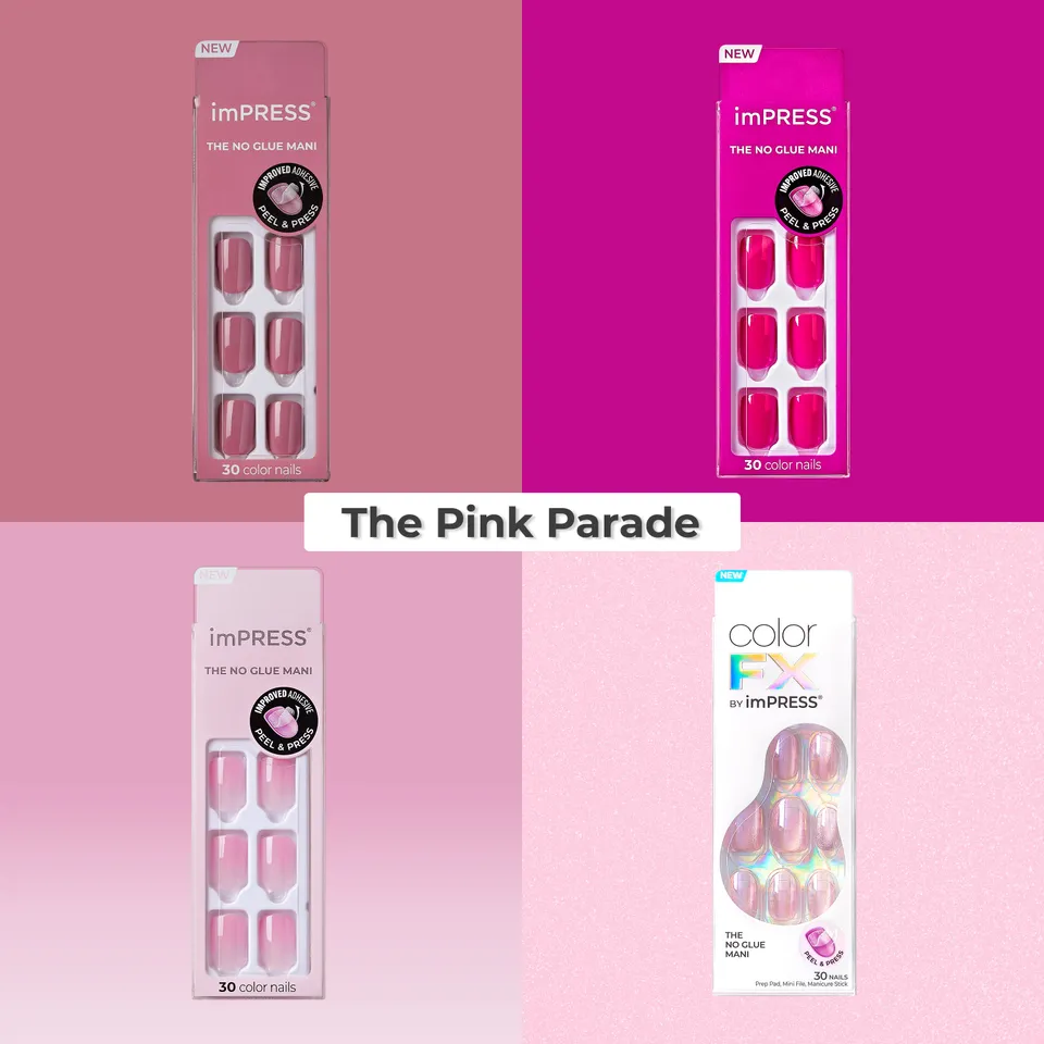 impress-press-on-nails-bundle-the-pink-parade-4-sets image 1