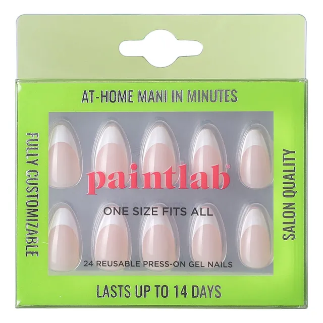 paintlab-tres-jolie-short-almond-press-on-nails image 1