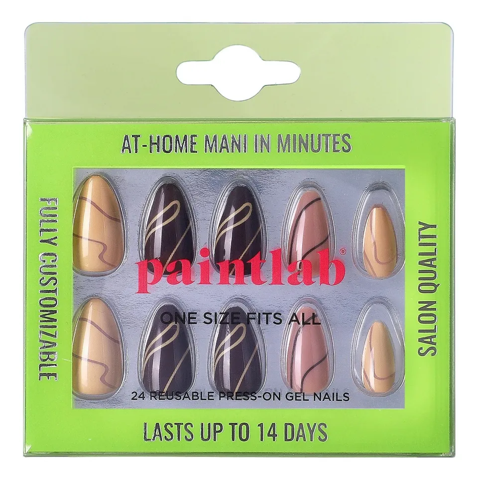 paintlab-pumpkin-spice-short-almond-press-on-nails image 1