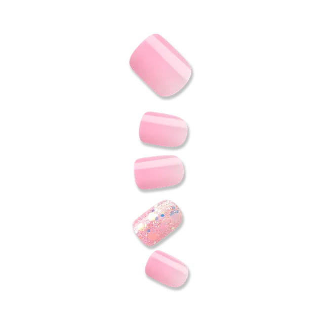 impress-design-dream-it-up-no-glue-press-on-nails-wide-fit-short-pink-pattern image 1