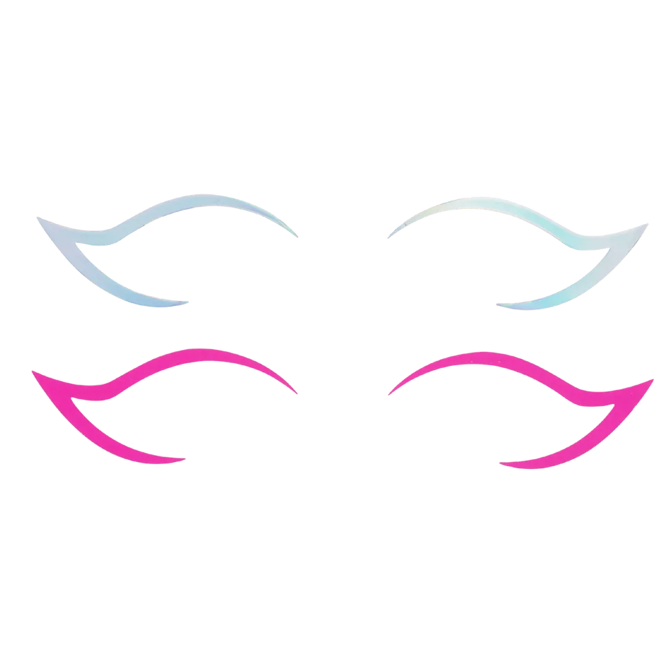 paintlab-wildcat-eye-face-stickers-feline-crystal-gem-design image 1