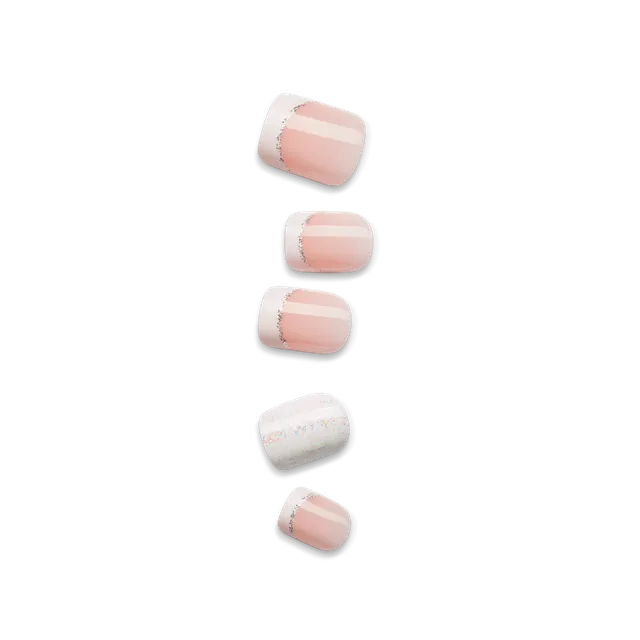 impress-design-petite-french-tips-press-on-nails-no-glue-white-neutral-30-count image 1