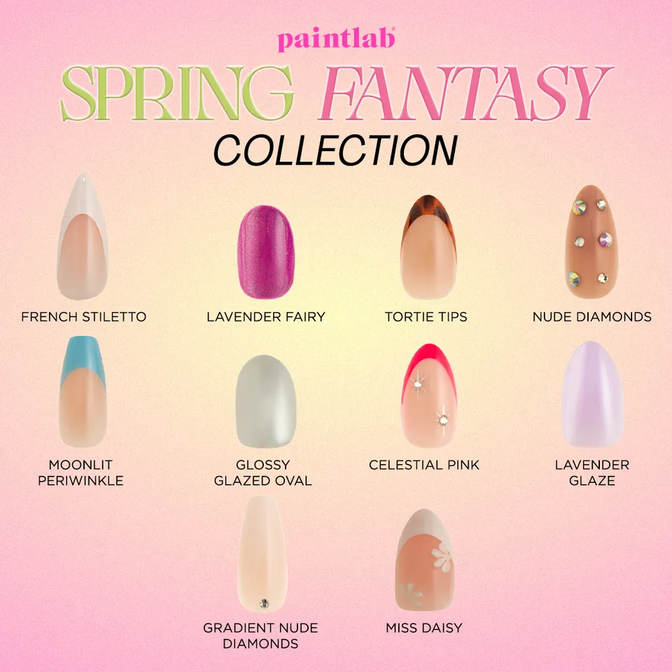 paintlab-spring-fantasy-coffin-sleek-press-on-nails image 1