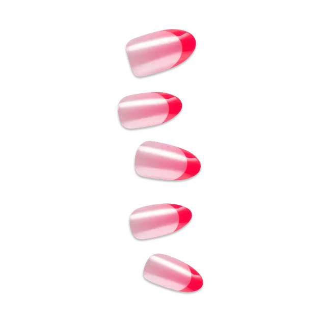 impress-design-my-daydreams-no-glue-press-on-nails-french-tips-pink-medium-almon image 1
