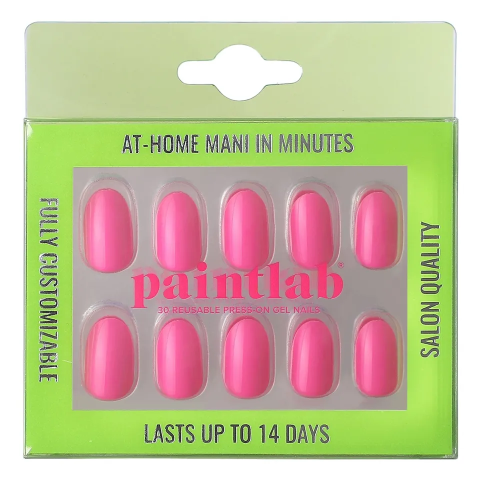 paintlab-signature-pink-oval-press-on-nails-classic-perfect-pink-10 image 1