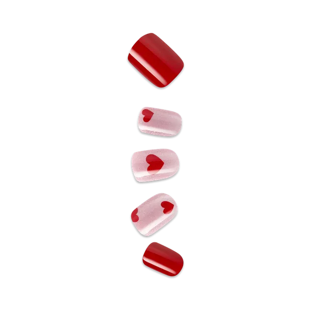 impress-good-4-you-design-no-glue-press-on-nails-pink-red-short-squoval-30-count image 1
