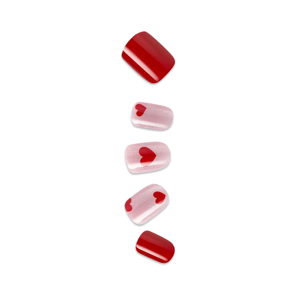 impress-good-4-you-design-no-glue-press-on-nails-pink-red-short-squoval-30-count image 1