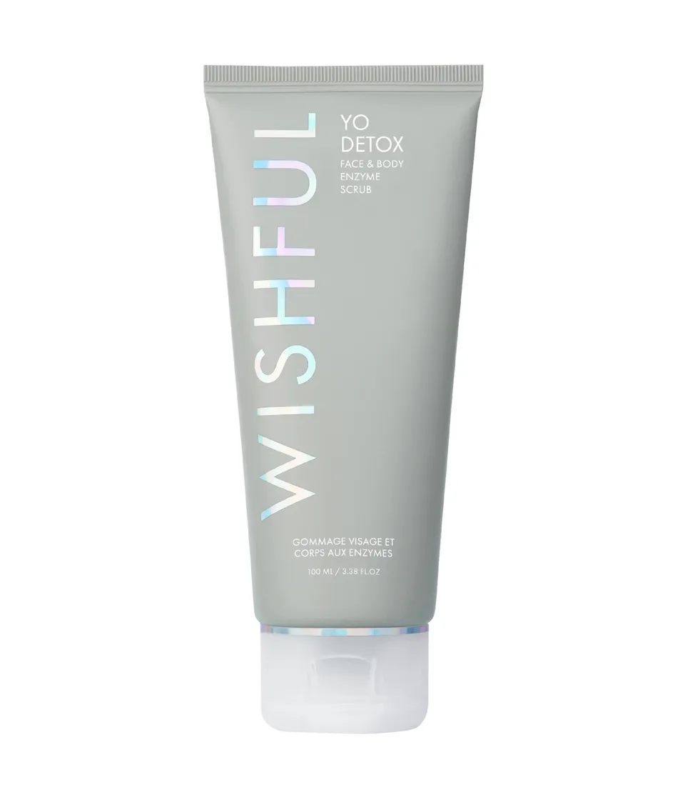 wishful-yo-detox-charcoal-face-body-enzyme-scrub-gentle-exfoliator image 1