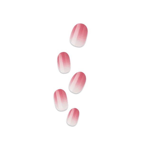 impress-color-beat-the-heat-press-on-nails-ombr-pink-short-oval-30-nails image 1
