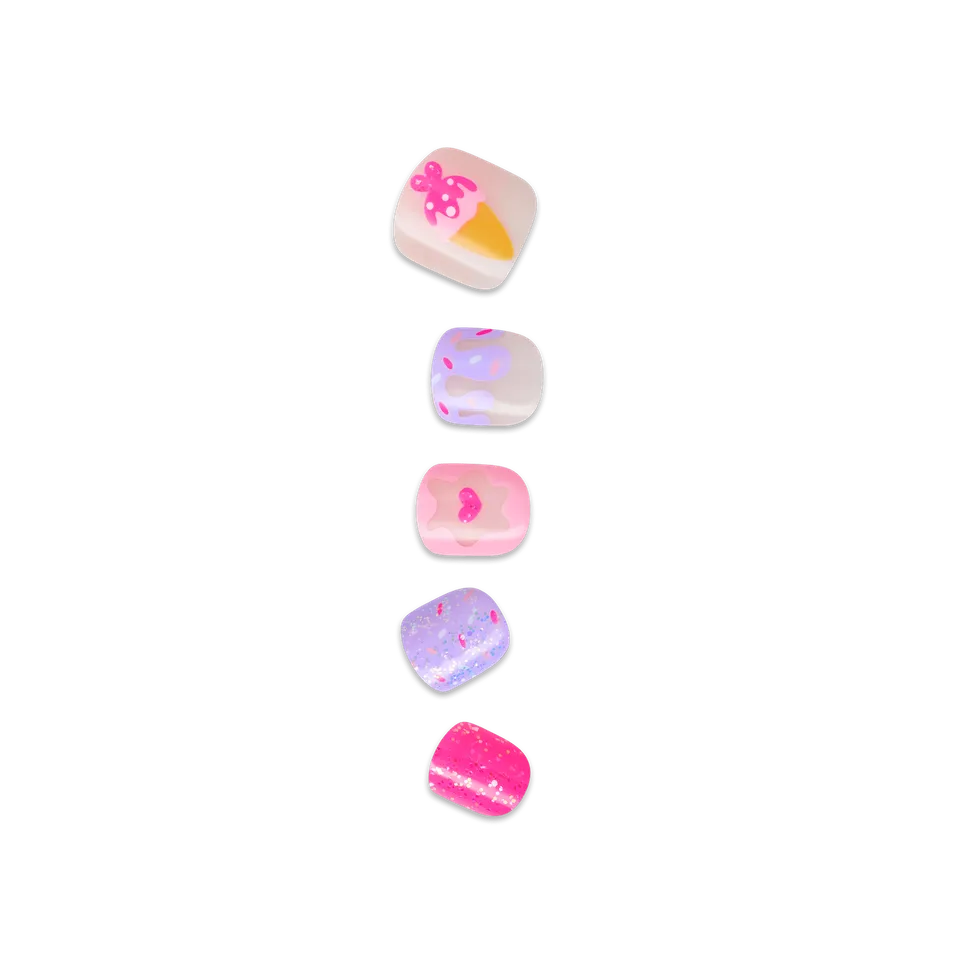 impress-kids-no-glue-fake-press-on-nails-fairy-sparkle-multicolor-kids-squoval-2 image 1