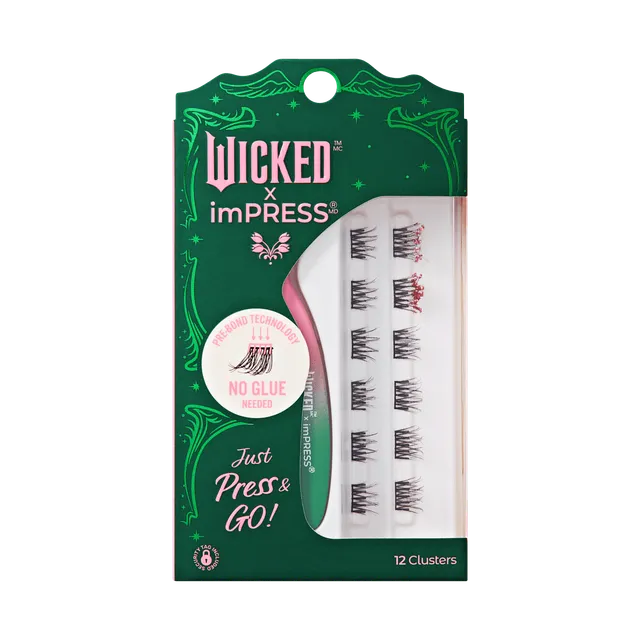 wicked-x-impress-bewitching-no-glue-lash-clusters-gold-pink-glitter-8-10mm image 1