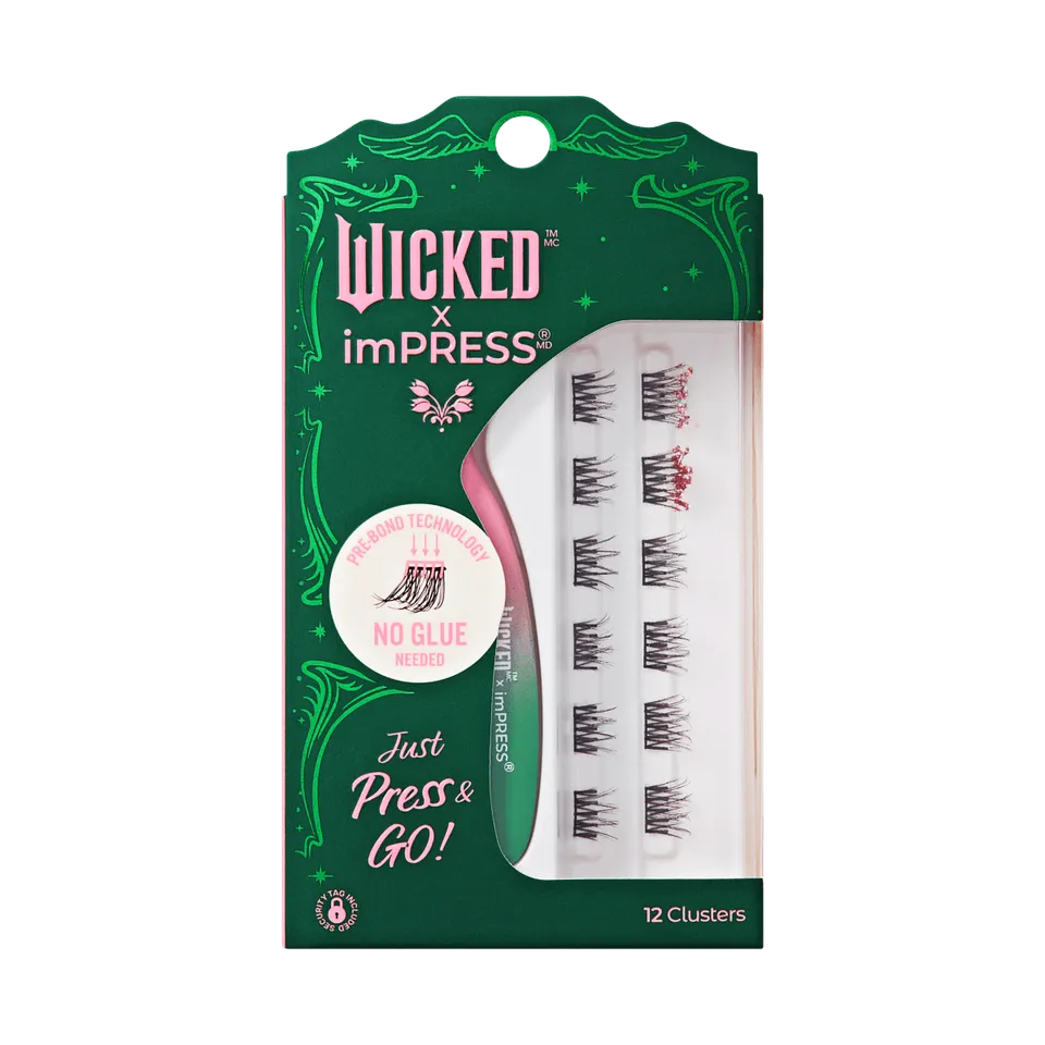 wicked-x-impress-bewitching-no-glue-lash-clusters-gold-pink-glitter-8-10mm image 1