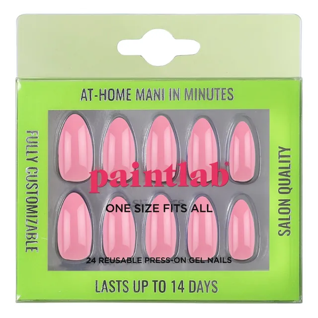 paintlab-millennial-pink-almond-press-on-nails image 1