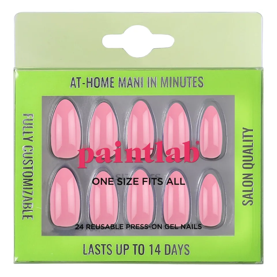 paintlab-millennial-pink-almond-press-on-nails image 1