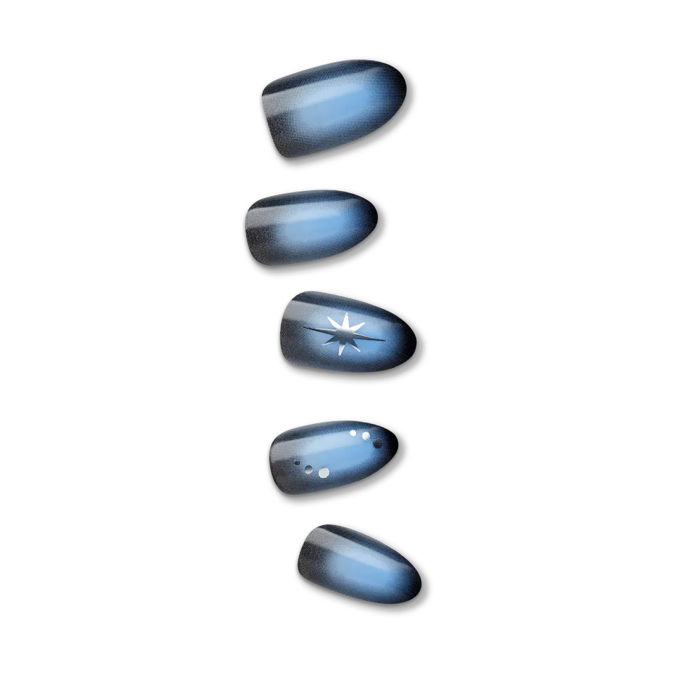 impress-design-lovesome-press-on-nails-blue-almond-medium-30-nails-no-glue image 1