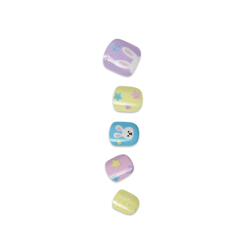 impress-kids-no-glue-press-on-nails-easter-charm-multicolor-squoval-20-nails image 1