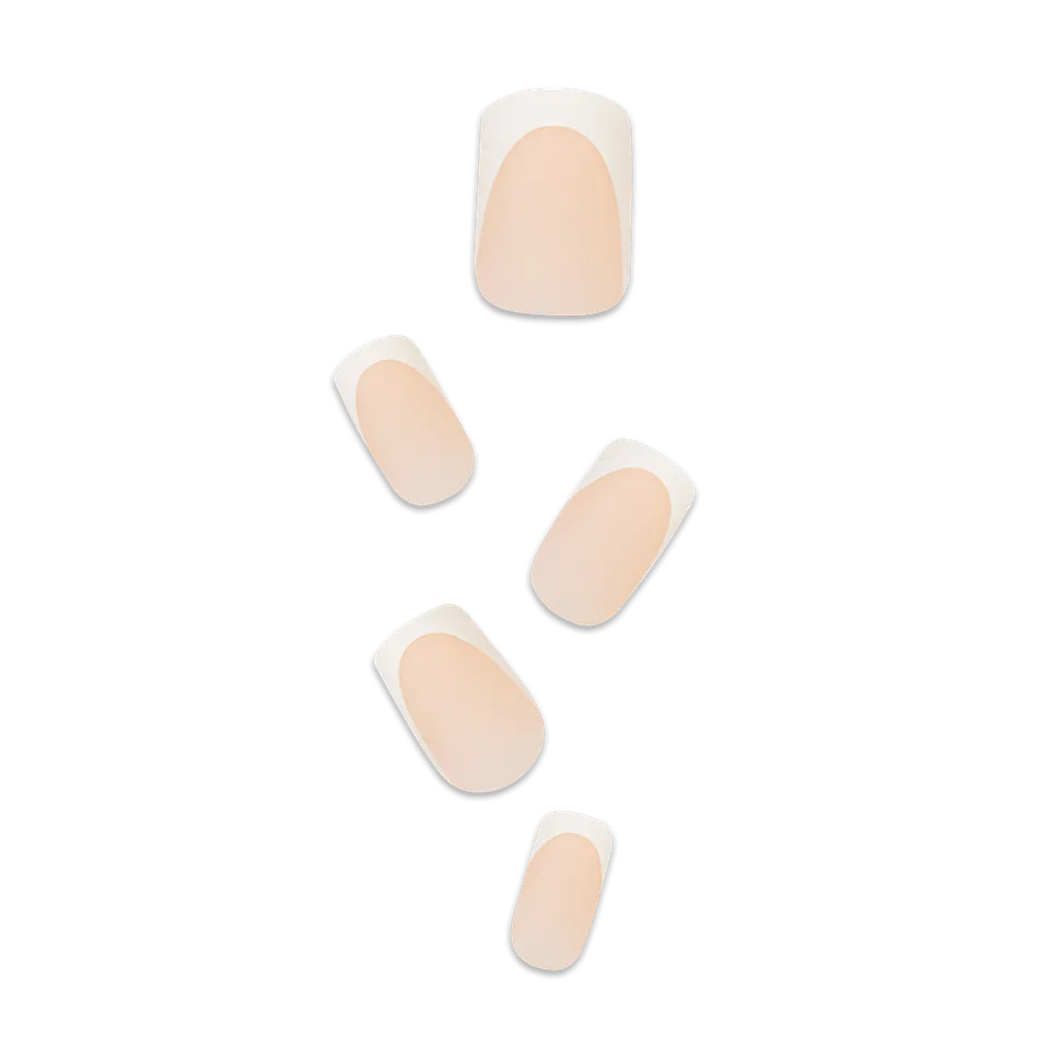 impress-design-no-glue-press-on-nails-twist-french-tips-medium-squoval-30-nails image 1