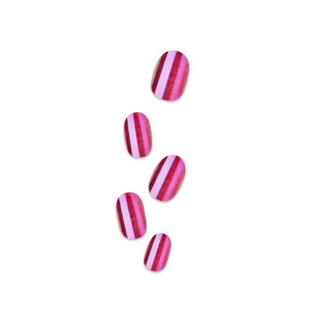 colorfx-by-impress-press-on-nails-around-you-solid-pearl-effect-pink-short-oval- image 1