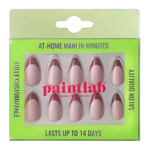 paintlab-chocolate-tips-short-almond-press-on-nails image 1