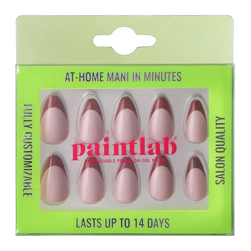 paintlab-chocolate-tips-short-almond-press-on-nails image 1