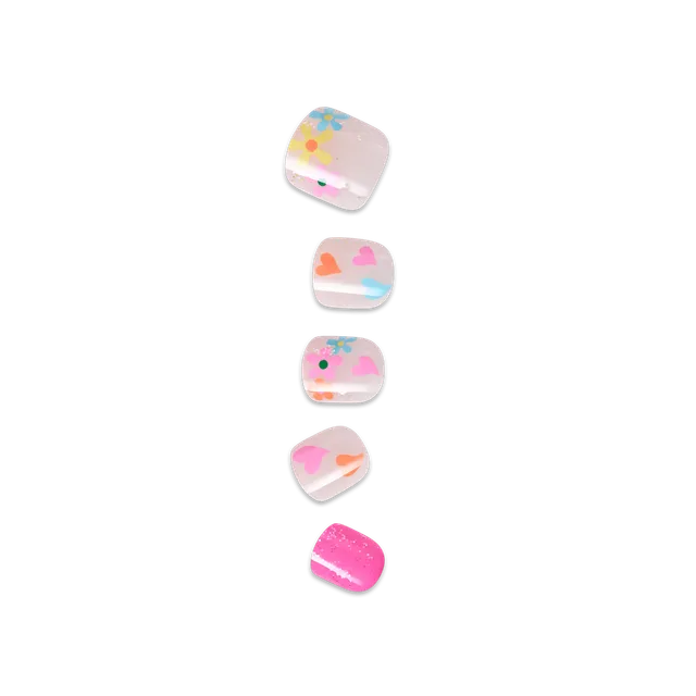 impress-kids-hoppy-fun-press-on-nails-multicolor-design-squoval-no-glue image 1