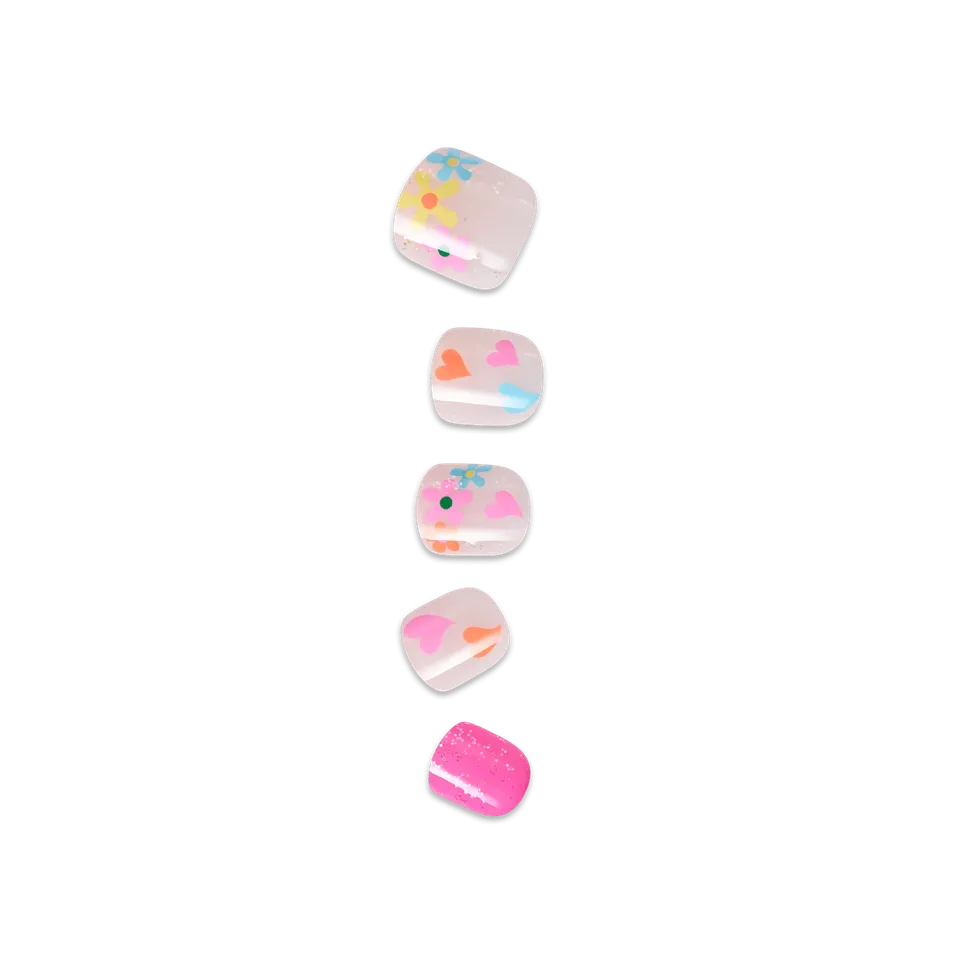 impress-kids-hoppy-fun-press-on-nails-multicolor-design-squoval-no-glue image 1