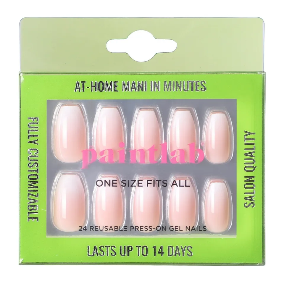 paintlab-gradient-french-coffin-press-on-nails-ombre-french-manicure image 1
