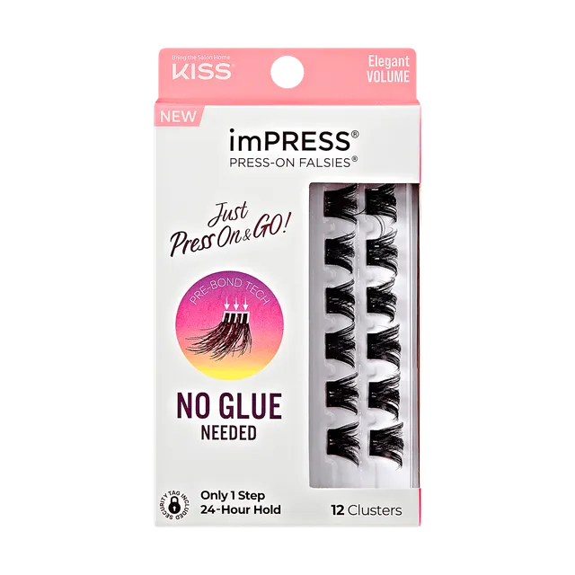 impress-falsies-elegant-pre-glued-false-eyelashes-minipack-12-clusters-12mm-14mm image 1