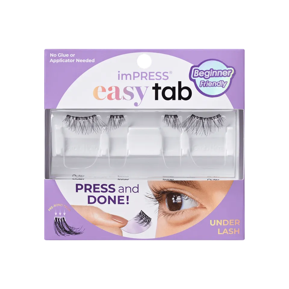 impress-falsies-easy-tab-pre-glued-false-eyelashes-black-wispy-1-pair-of-half-la image 1