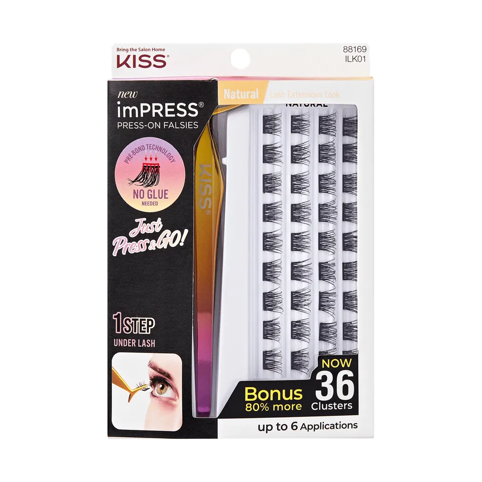 impress-falsies-starter-kit-pre-glued-false-eyelashes-36-clusters-with-applicato image 1